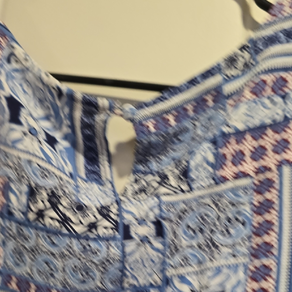 Cato Multicolor Patchwork Blouse - Picture 6 of 7
